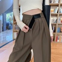 Suit Wide-leg Pants Women's Spring and Autumn New High Waist Draping Loose Slimming Casual Straight Pants Mop Long Pants