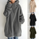 autumn and winter new personalized Street sweater zipper hooded long plus velvet sweater HS0714