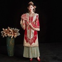 Ming-made Hanfu wedding dress wedding Chinese wedding dress phoenix crown summer Cape wedding dress Xiuhe dress Spring