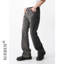 nirben denim | New men's micro-pants fashion retro elastic waist Korean gradient small horn pants