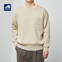 Mo Maike Simple Straight Round Neck Sweater Men's Autumn New Basic Solid Color Men's Sweater 20007