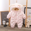New Winter Baby Cotton-padded Coat Jumpsuit Winter Wear Baby Girl Winter Thickened Crawling Clothes Baby Winter Outfit