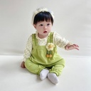Baby Jumpsuit autumn baby girl clothes three-dimensional small flower baby clothes long sleeve newborn clothes autumn