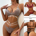 Sexy underwear wholesale lace European and American sexy sexy underwear passion two-piece hollow perspective manufacturers wholesale