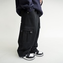 Boys' Fleece-Lined Trousers Autumn and Winter New Children's Thickened Sweatpants Wide-Leg Pants Small and Middle-aged Children's Loose Trousers
