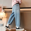 Girls' Pants Spring and Autumn Children's Korean Style Children's Wear Autumn Casual Pants Girls' Spring Wear Jeans