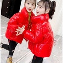 Girls' Cotton-padded Coat Winter Thick Cotton-padded Jacket for Middle and Big Children