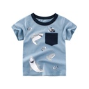 Korean style children's clothing Summer Children's short-sleeved T-shirt boy's half-sleeved baby clothes one-piece delivery