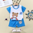 Summer New Cotton Children's Short-sleeved T-shirt Set Korean Baby Short-sleeved Shorts Two-piece Set