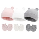 explosions newborn gloves hat two-piece baby warm cashmere padded fetal cap gloves set