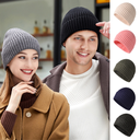 Thickened Knitted Hat for Men and Women Couple's Winter Warm Wool Hat for Showering Face Small Outdoor Windproof Skiing Cold Hat