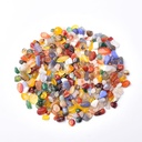 Natural agate gravel colorful round particles small particles agate gravel Crystal pillow with agate stone
