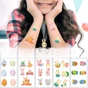 Easter tattoo stickers waterproof sweat cartoon egg Children's cute rabbit egg tattoo stickers